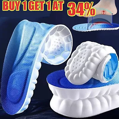 4D Work Boot Shoes Insoles Hiking Trainer Inner Soles Foot Inserts Support UK • £3.93