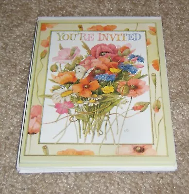 Hallmark Invitation Cards Lot Of Eight W/Envelopes..Florals By Marjolein Bastin • $16.99