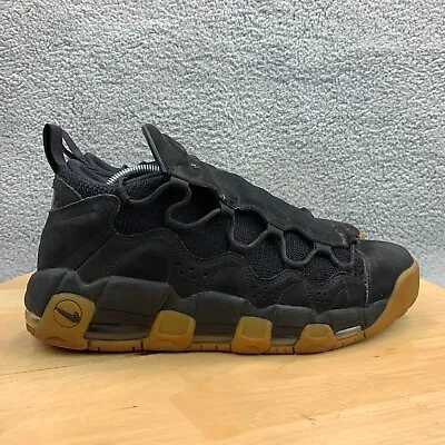 Nike Air More Money Mens Size 10.5 Shoes Black Gum Suede Sneakers Uptempo 2018 • $89