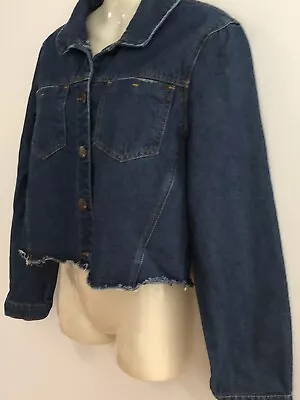 Denim Blue Long Sleeves Short Jacket/ Buttons Good Condition Size14  Cotton On • $16