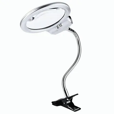 $16.14 • Buy Large Lens Lighted Lamp Desk Magnifier Magnifying Glass With Clamp LED Light US