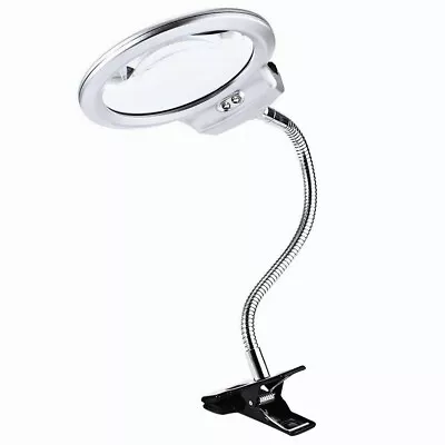 $16.99 • Buy Large Lens Lighted Lamp Desk Magnifier Magnifying Glass With Clamp LED Light US