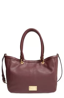 USED $498 MARC BY MARC JACOBS 'Large Take Your Marc' Leather Tote Bag Wine #JR • $145.99