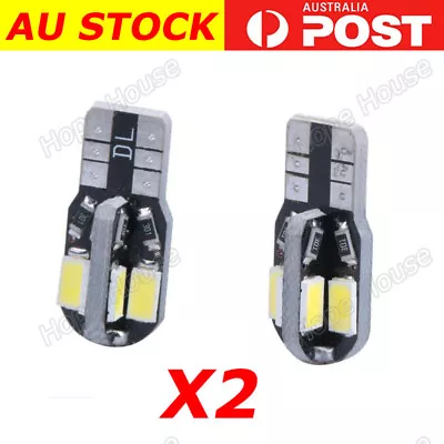 2 X Canbus T10 5730 LED 8SMD White Car Side Wedge Light Lamp Bulb -194 168 W5W • $5.35