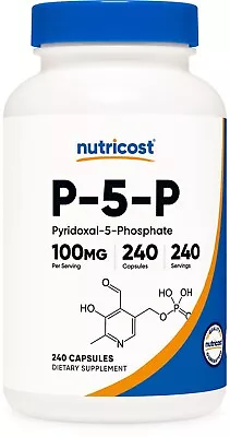 Nutricost P5P Vitamin B6 Supplement 100mg 240 Capsules (Pyridoxal-5-Phosphate) • $22.95