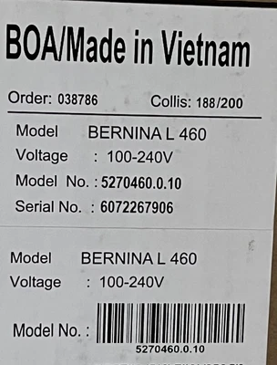 $1250 • Buy NEW IN BOX Bernina L460 Serger   Amazing Machine, Beautiful Stitches