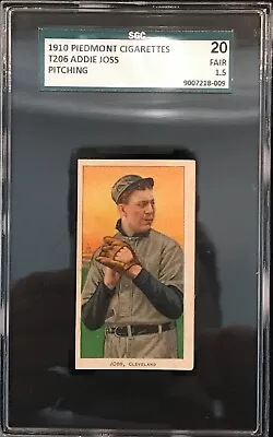 1909-11 T206 Tobacco Baseball Card ADDIE JOSS HOF Cleveland Pitching SGC 1.5 • $550