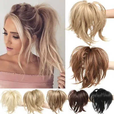 UK Women Short Clip In Ponytail Pony Tail Hair Extension Claw On Fake Hair Piece • £13.70