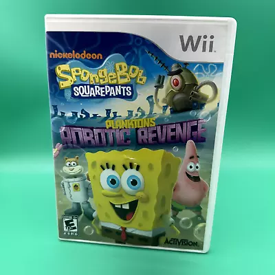 Nintendo Wii : SpongeBob SquarePants: Planktons Robotic Revenge Nickelodeon Game • $15.74