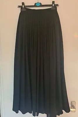 £11.99 • Buy Jaeger Ladies Black Pleated Skirt Midi Length UK Size 8
