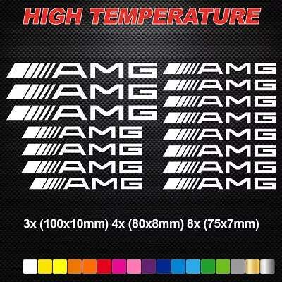 Fits Amg Hi-temp Premium Brake Caliper Decals Cast Vinyl Mercedes Benz • $16.95