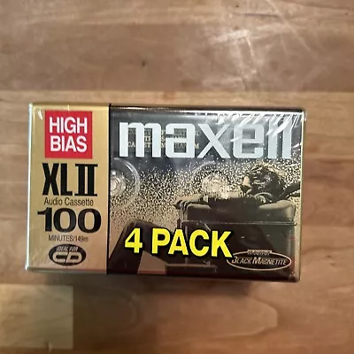 Maxell High Bias XLII 100 Audio Cassette Tapes - 4 Pack - NEW / SEALED • $24.99