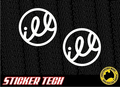 X2 ILLEST STICKER DECAL SUITS HELLAFLUSH FATLACE DISH WRX WORKS BBS EURO EVO  • $8