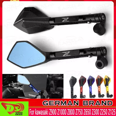 CNC Side Rear View Mirror For Kawasaki Z900 Z1000 Z800 Z750 Z650 Z300 Z250 Z125 • $36.26