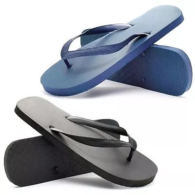 New Mens Flip Flops Sandals Toe Post Gym Slip On Summer Beach Holiday Size 6-12 • £4.99