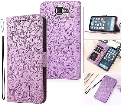 Galaxy J5 Prime Embossed Pu Leather Wallet Case Floral • $7.50