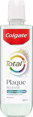 Colgate Total Plaque Release Mouthwash 500Ml Refreshing Clear Mint For Str... • $6.94