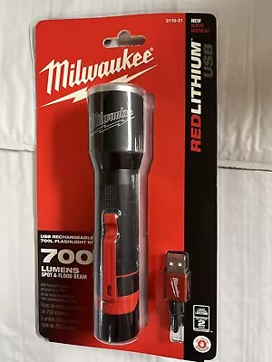 Milwaukee 2110-21 700 Lumen USB Rechargeable Flashlight - Black NEW • $74.99
