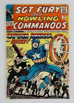 SGT. Fury #13 Captain America & Bucky Cover 1964 No Reserve! • $61