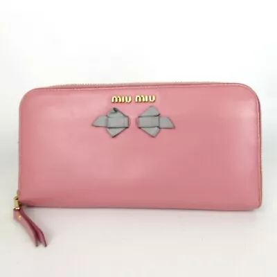 Authentic Miu Miu Ribbon Purse Leather[Used] • $0.99