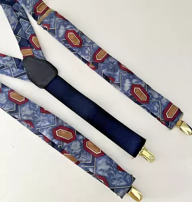 Vintage Floral Men's Suspenders Suspender Belt Germany Clip On • $16