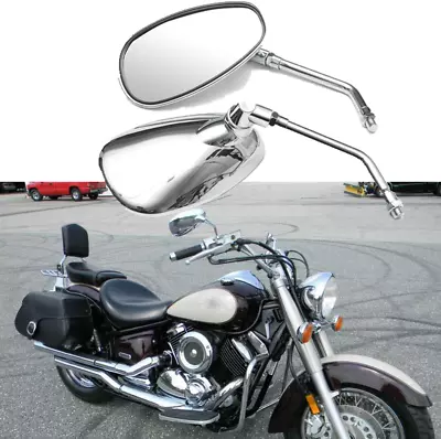 For Yamaha V Star 1300 1100 950 650 250 Motorcycle Rearview Side Mirrors Chrome • $25.17
