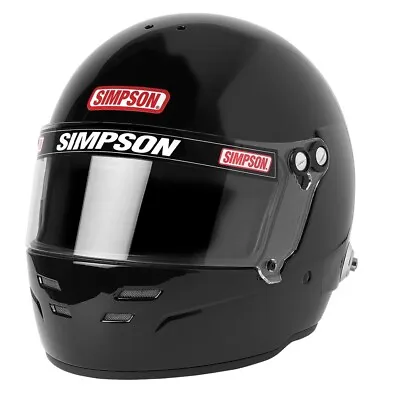 Simpson SA2020 Viper Motorcycle / Racing Helmet Gloss Black - XL - DOT/SNELL • $411.95