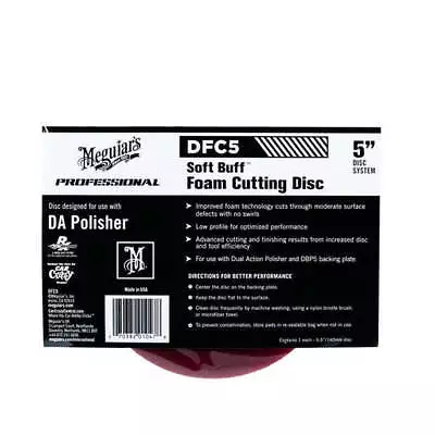 Meguiars Soft Buff DA Foam Cutting Disc 5.5inch 140mm DFC5 • $22.46