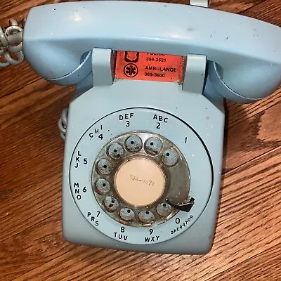 ROTARY TELEPHONE VTG Stromberg Carlson TIFFANY BLUE RARE Dial Up UNITED TELE • $150