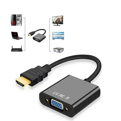 1080P HDMI Male To VGA Female Video Adapter Cable Converter Chipset Built-in • $4.22