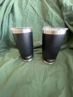 $28 • Buy Yeti 20oz Tumbler Stainless Steel Vacuum Insulated Coffee Travel Mug 2 Pieces