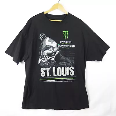 Unbranded Monster Energy T-Shirt Men's Supercross FIM 2018 Champion St. Louis • $21.50