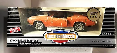 1:18 Scale Ertl American Muscle #7147 Die-Cast 1970 Chevelle SS454 LS6 - Orange • $140