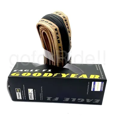 GoodYear Eagle F1 Road Bike Foldable Clincher Tyre 700x28c28-622 Black/Tan • $52.39