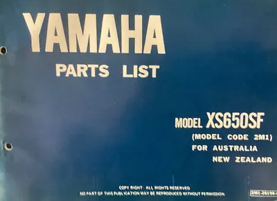 Yamaha Genuine-parts Book  XS650SF SPECIAL. 1979 • $55