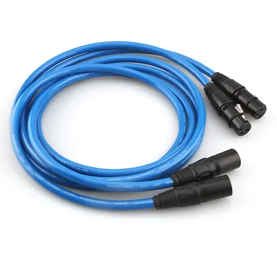 1pair OCC Silver Plated 3Pin XLR Balanced HiFi Audio Interconnect XLR Cable • £19.20