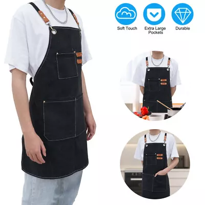 Canvas Tool Work Shop Apron Heavy Duty Woodworking Pockets Chef US Workshop USA • $11.45