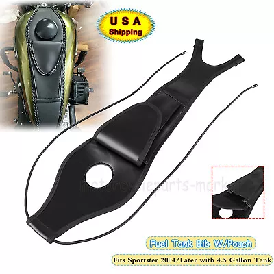 Motorcycle PU Leather Gas Tank Cover Pouch Bag For Harley Sportster 2004-Later • $28.98