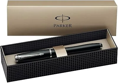 £12.99 • Buy Parker Urban Black Chrome Trim Medium Nib Fountain Pen - Gift Boxed