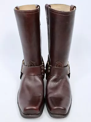 Men's VTG 1970s Brown Leather Biker Harness Boots Sz 8.5 D 70s Sears Motorcycle • $89.99