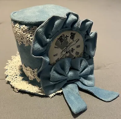 Mini Blue Alice In Wonderland Lolita Hat; Mad Hatter Clock Hare; Hair Clip • $30