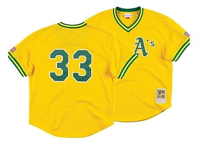 Mitchell & Ness Oakland A's #33 Baseball Jersey New Mens Sizes $100 • $49.99