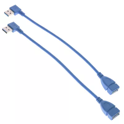 $5.89 • Buy 2pcs 90 Degree Left+Right Angle USB 3.0 Type A Male To Female Extension Cable