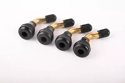4x Bent Valve Stems Brass Metal Angle 90 Degree Side Tire Wheel Motorcycle PVR60 • $2.99