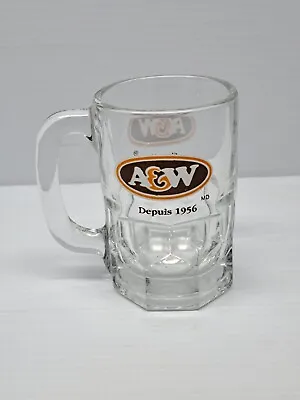 Vintage AW Root Beer 4 3/4'' Tall  Heavy Glass Mugs • $10.86