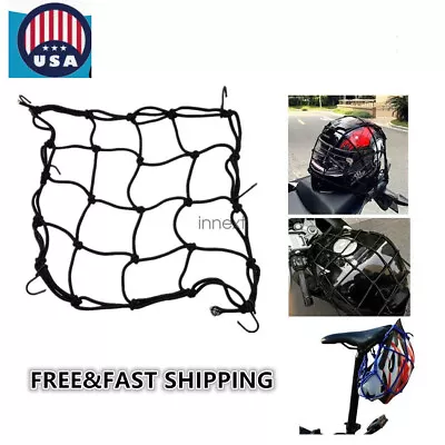 Cargo Net Motorcycle Helmet Mesh Luggage Tie Down Bungee Cord Black • $6.99