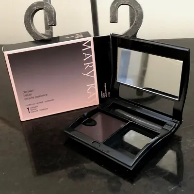 MARY KAY MAGNETIC BLACK COMPACT 017362 UNFILLED New In Box MAKEUP CASE ~ MEDIUM • $16.95