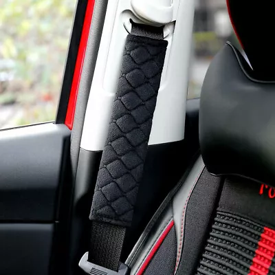 2pc Car Seat Belt Cover Pads Safety Shoulder Cushion Covers Strap Pad Adult Kids • £6.29