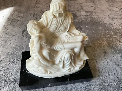 Vintage Sculpture “PIETA  Mary And Jesus On Marble Base G.RUGGERI • $25