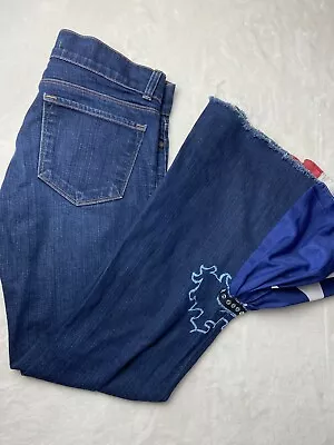 J Brand Jeans Womens 28 Blue Love Story Flared DenimCustomCasual Mid Rise Adult • $24.99